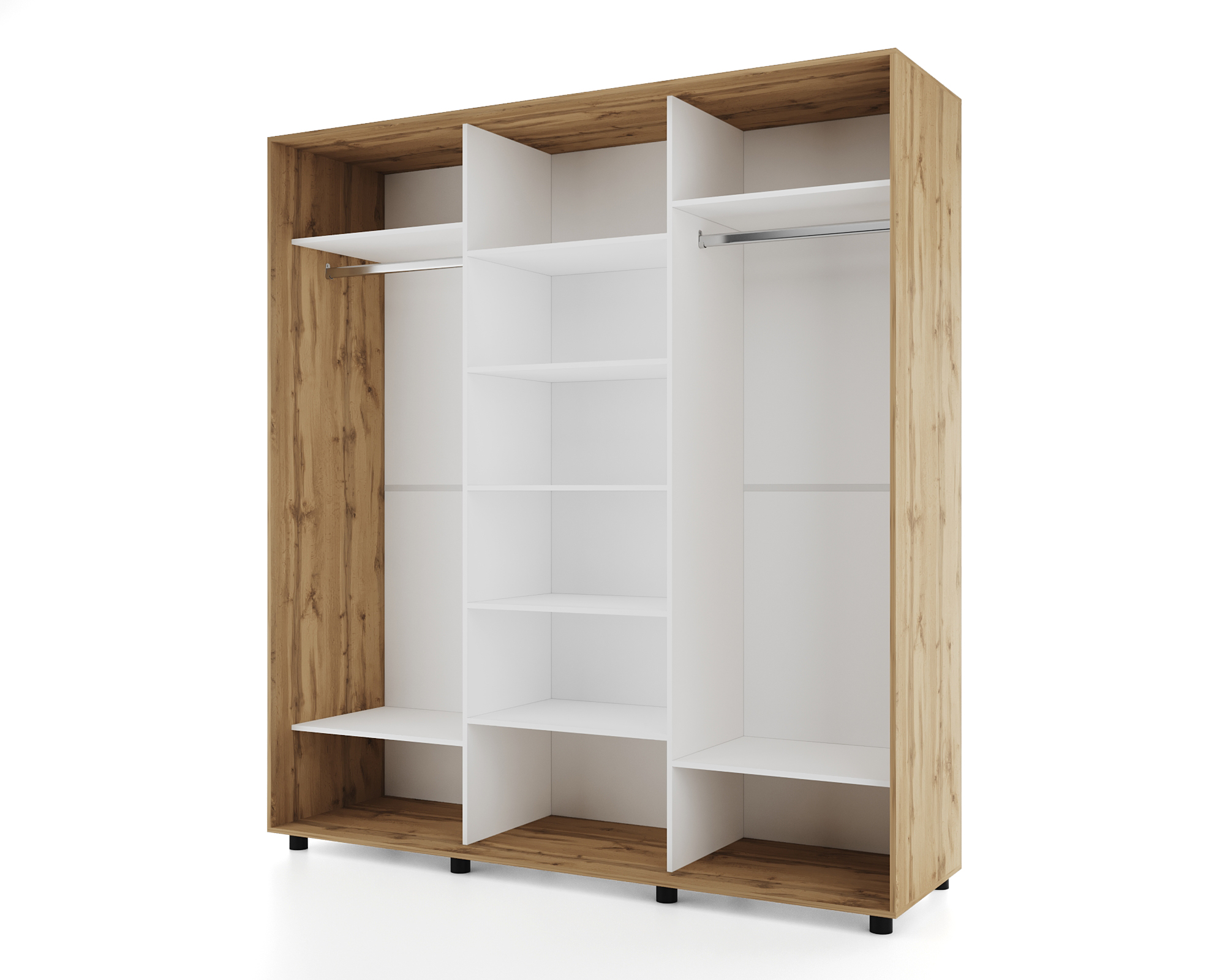Шкаф-купе PRIME, 177х60х230 Дуб вотан с зеркалом